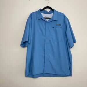 Eddie Bauer Tech Woven Button Up Shirt UPF Protection Moisture Wicking Men's XXL